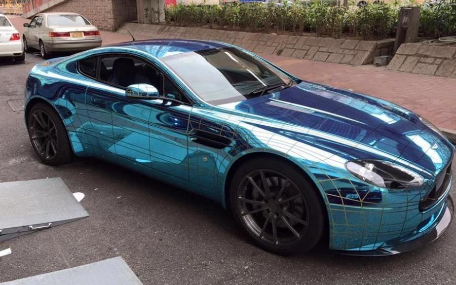 Aston Martin Vantage Ice Blue Chrome by Impressive Wrap '2016